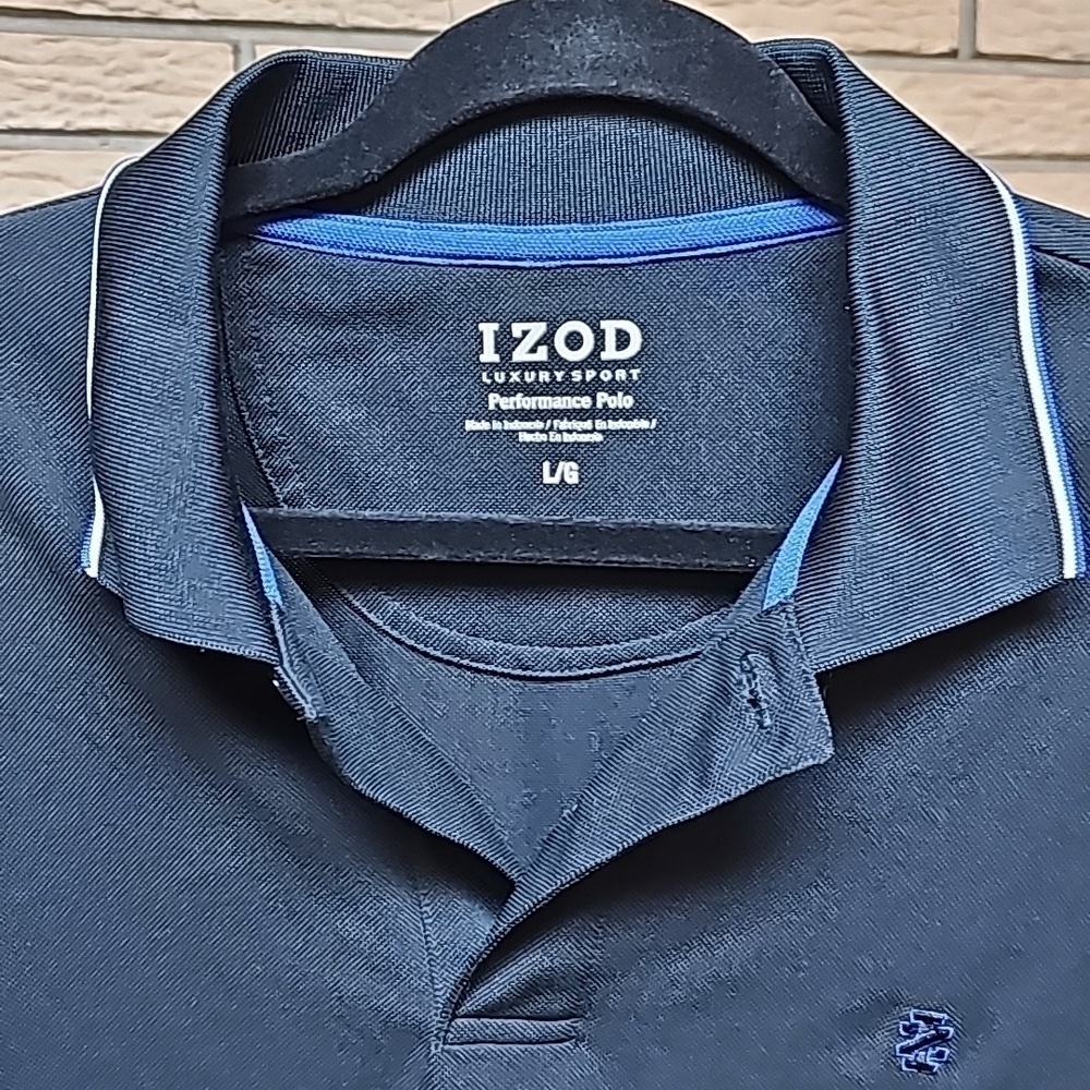 Izod Luxury Sport Performance Polo Sz Large - Picture 2 of 8